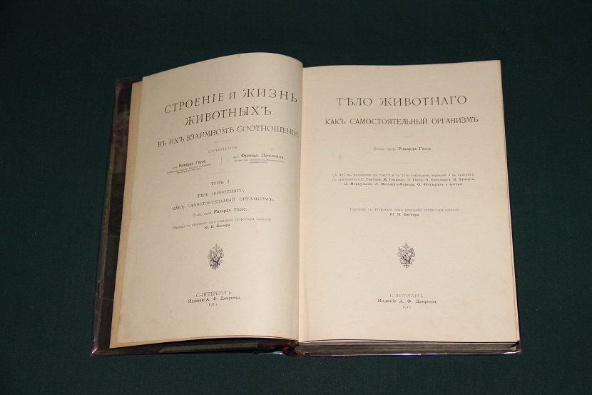 Антикварная книга "Тело животного как самостоятельный организм". 1913 г. (2)