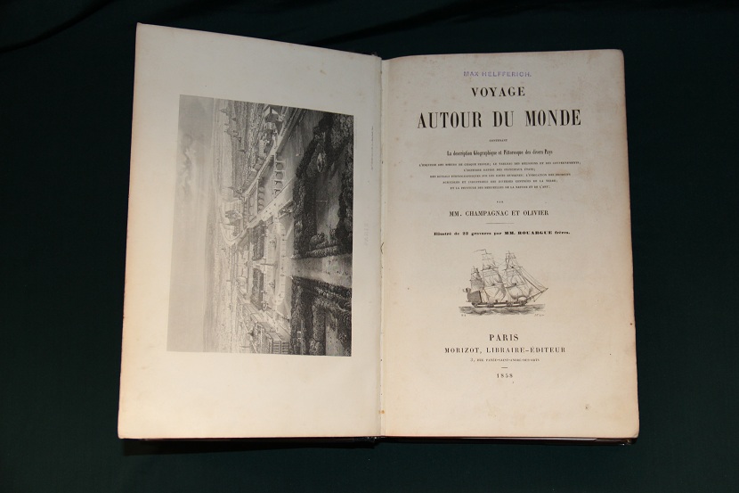 Антикварная книга "Voyage Autour Du Monde". 1858 г. (2)
