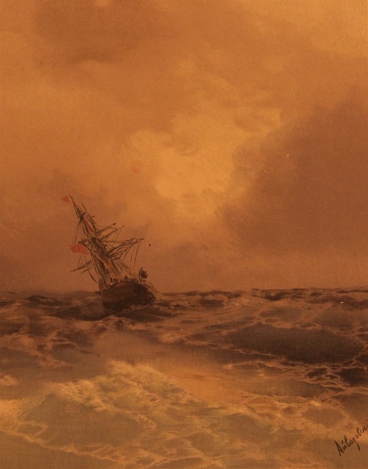 На чёрном море - картина Айвазовского