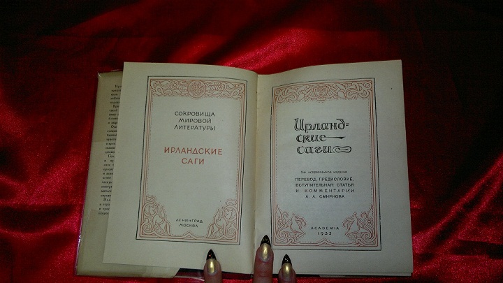 Антикварная книга Ирландские саги. Изд. Academia 1931 год